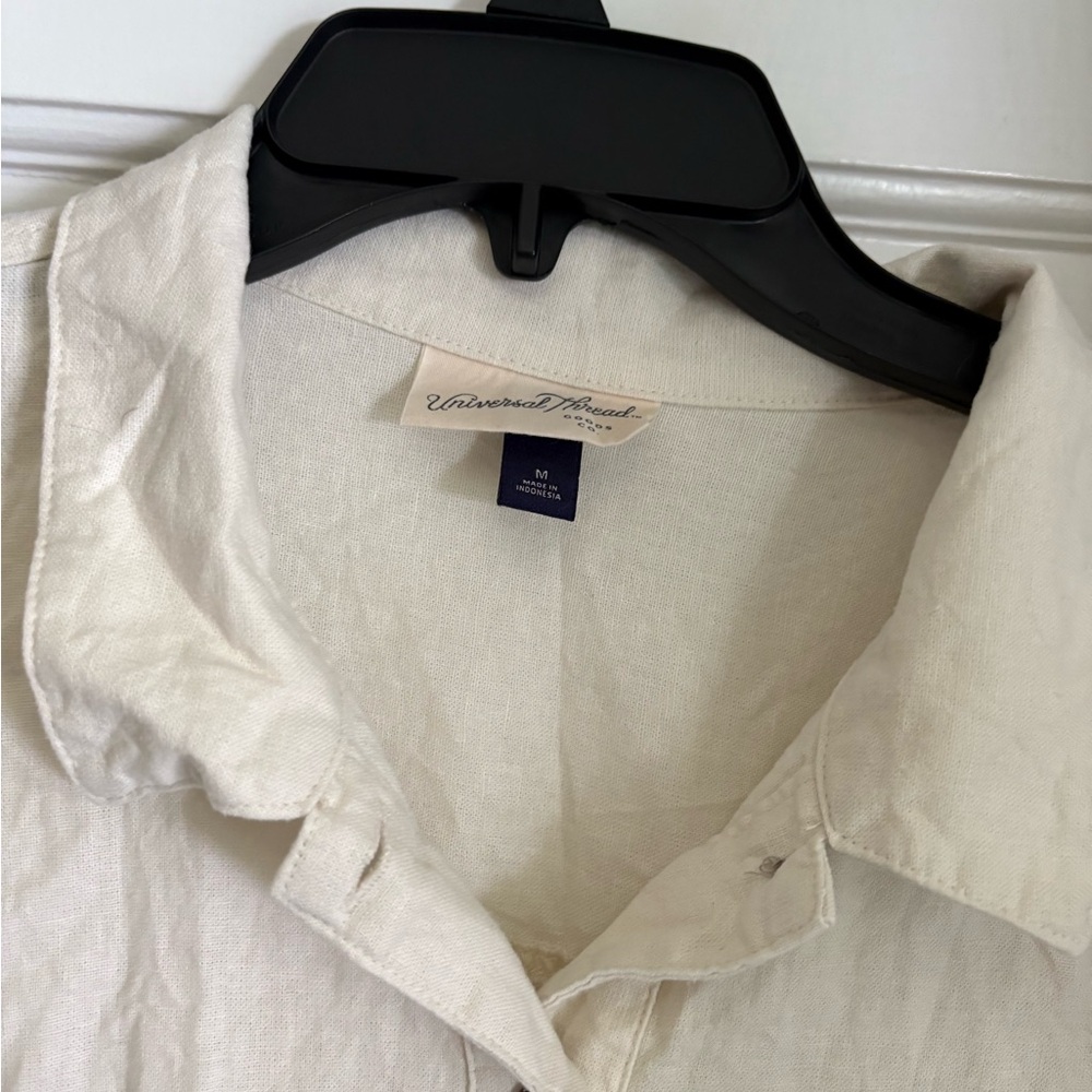 Universal Thread Off-White Collared Top - image 4